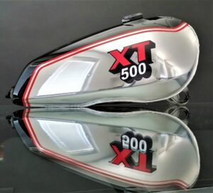 Serbatoio Yamaha realizzato con verniciatura a liquido